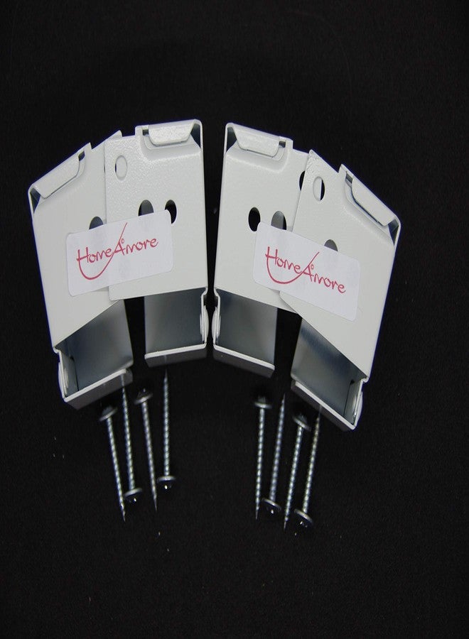 HomeAmore Brackets 1" X 1.5" (2Sets8Screws) White - Image 2
